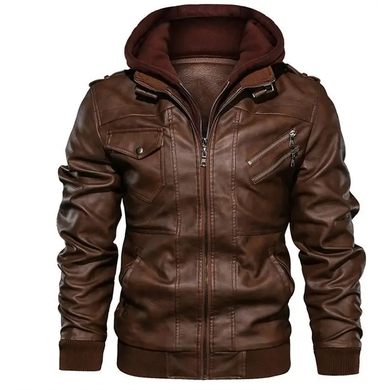 

Design Autumn Mens Slim fit Plus Size Motorcycle Leather Jacket coats