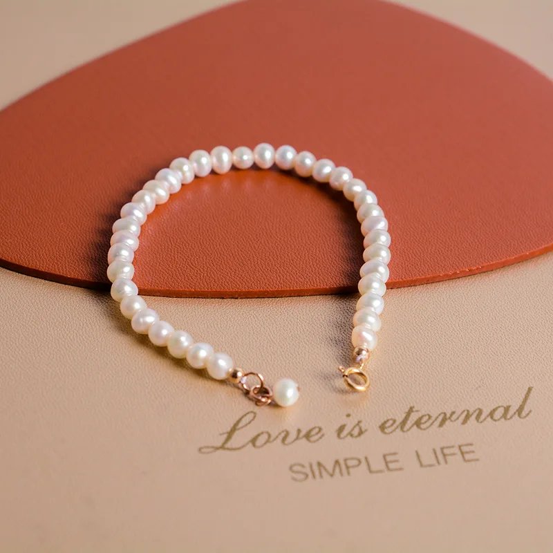 

Haiyang free sample pulseira feminina real freshwater pearl bracelet minimalist jewelry handmade bead bracelet
