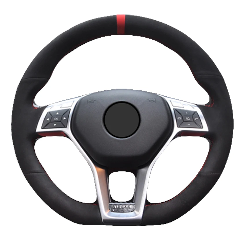 

Hand Sewing Suede Steering Wheel Cover for Mercedes Benz C220 C Class E Class E212 E250 E350 A45 AMG W204 W212 C218 C350