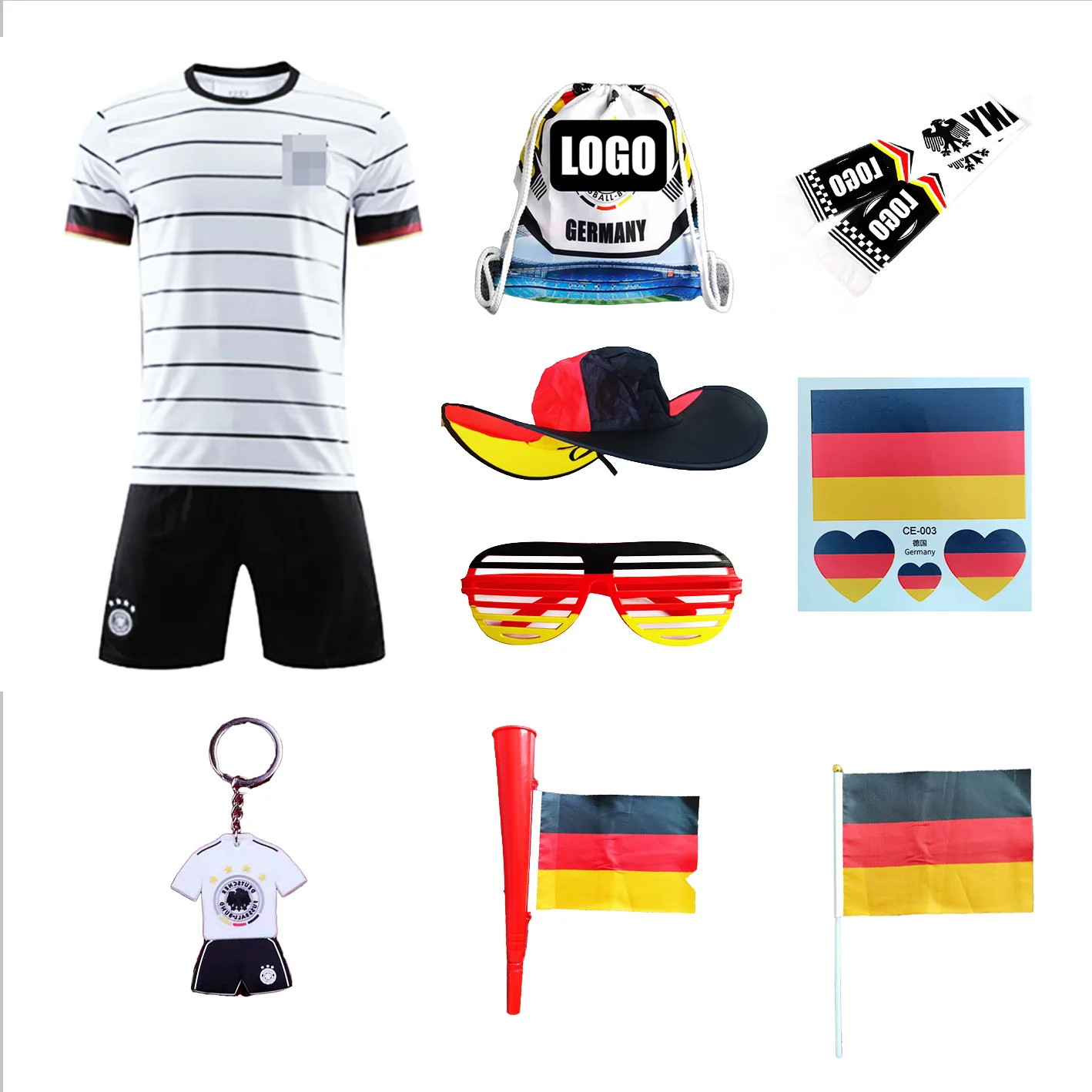 

TOURISTA football & soccer wear jersey uniform training equipment fans combo package soccer bag, As request