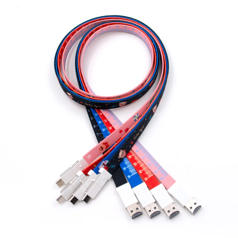 

Free sample new design portable keychain cable for mobile phone 3 in 1 Lanyard Charging USB Cable