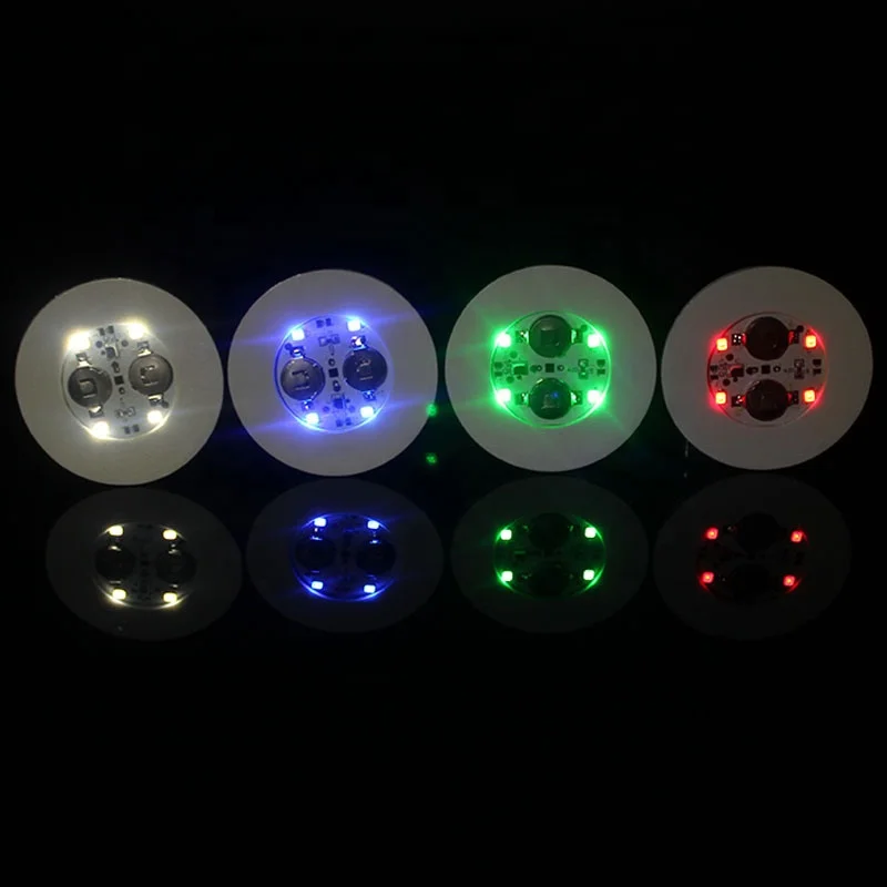 

Led Bottle Light Coaster Led Stickers Coaster Light Up For DrinksFlash Light Up Cup Perfect For Party Weeding Bar