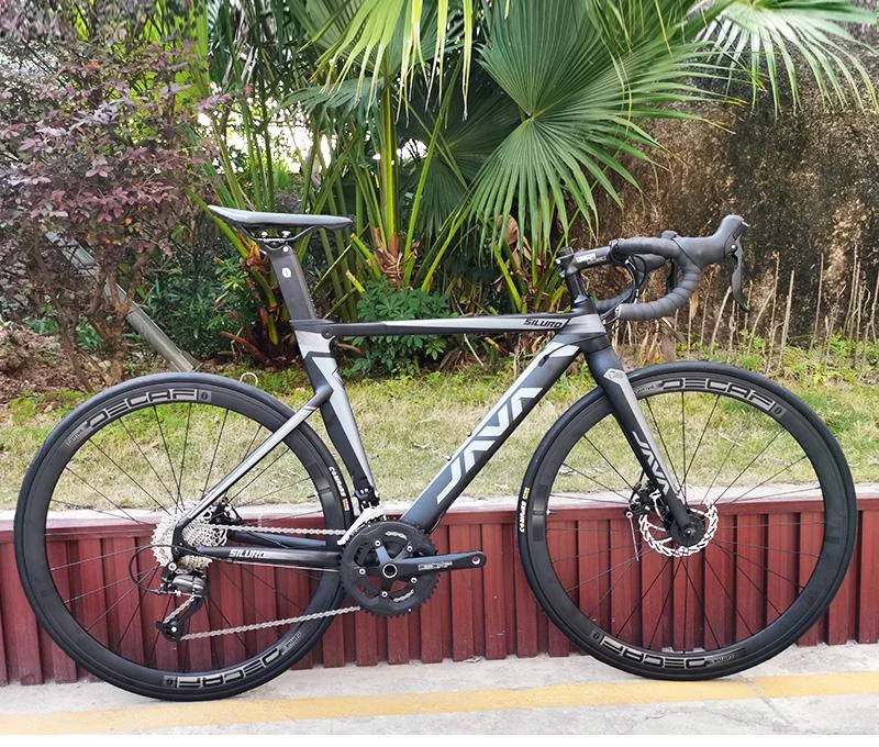 

JAVA Aluminum alloy 700C 18 speed bicycle high quality cheap road bike, Black grey/black blue/black white