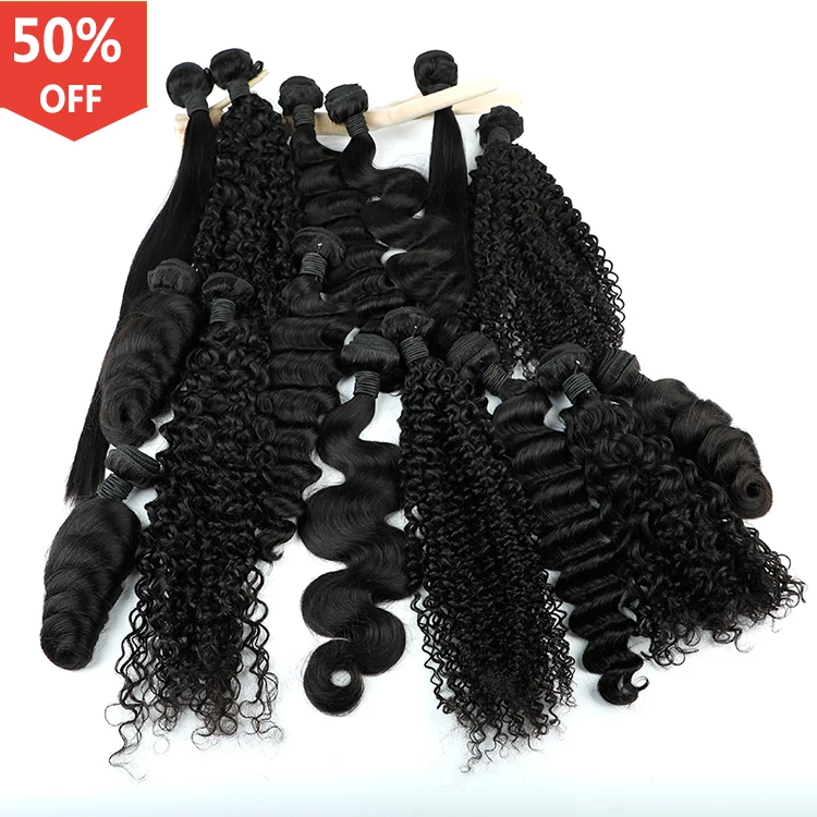 

50% Off LeShine 100% Cuticle Raw Unprocessed Hair Wholesale Virgin Hair Cambodian Human Hair Bundles