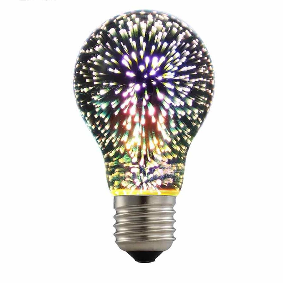 
Led Firework Bulb led 3D A19 light for home 3000K 5000K christmas light 