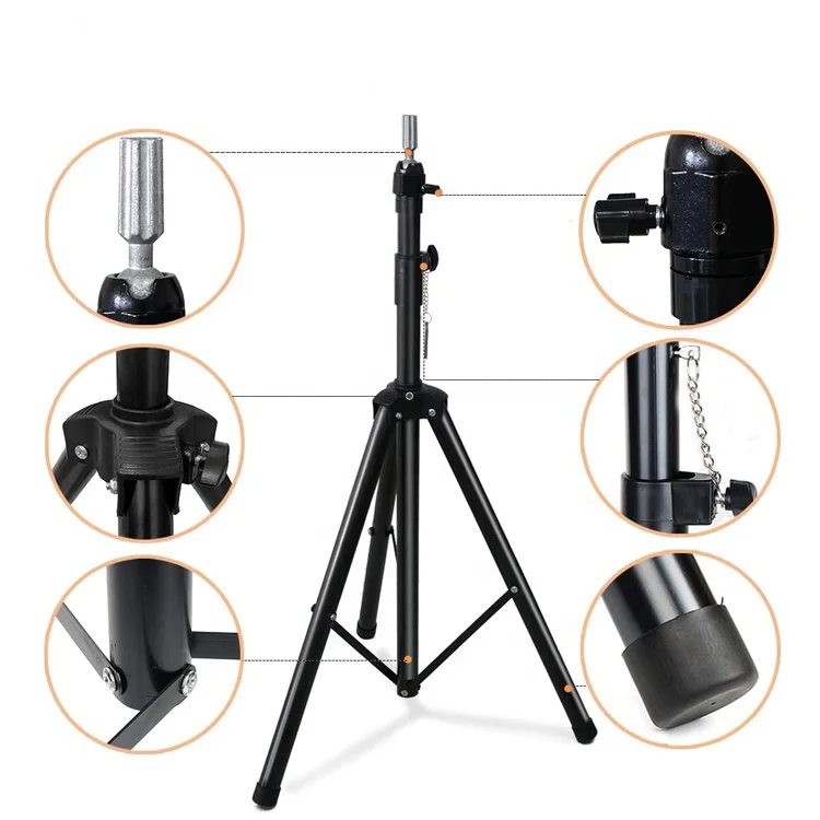 

Tripod Stand Metal Adjustable Wig Stand Cosmetology Hairdressing Training Mannequin Head Stand Tripod For Canvas Head