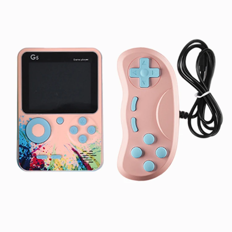 

Portable Game Players 500 Retro Games in 1 AV Out Two Player Gamepads Rechargeable Battery Video Game Consoles, Pink, blue, green