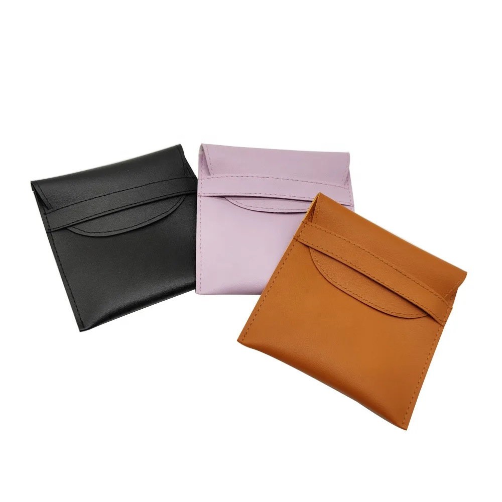 

Hot Selling Leather Box Packaging Jewelry Bag Pouch for Earrings, Customized color
