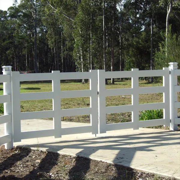 vinyl picket ranch pvc fence 4-rail horse fence