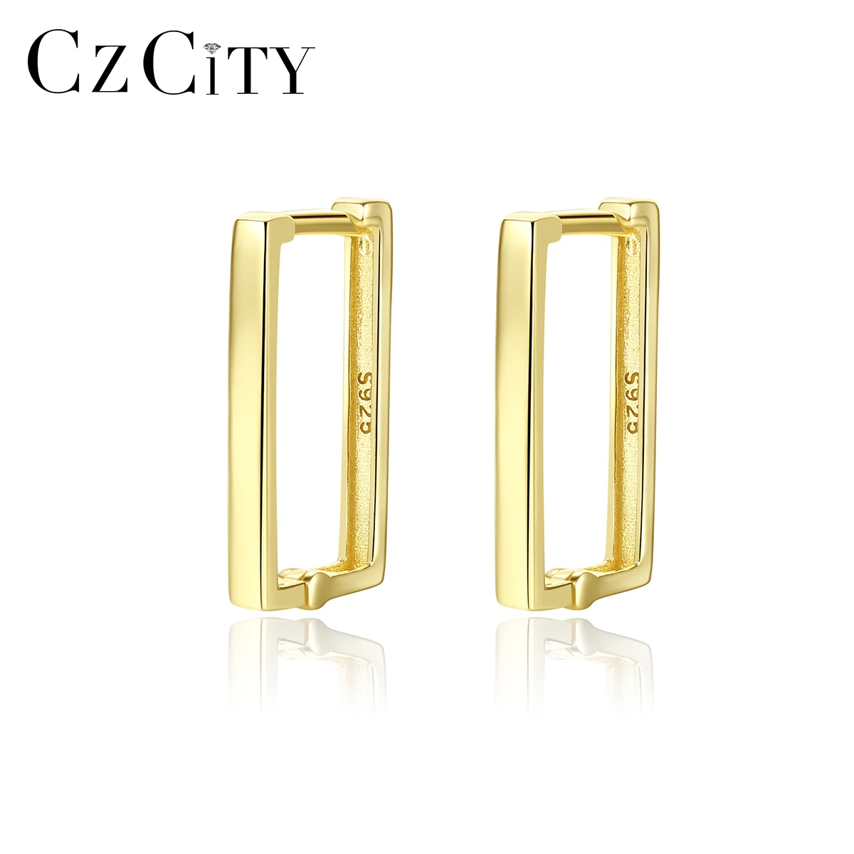 

High Quality New Design 925 Sterling Silver Jewelry 14K Gold Plated Huggie Hoop Designer Earrings Women Gift