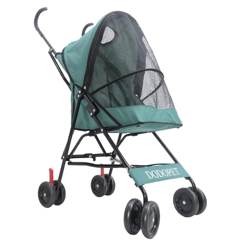 

Outdoor High Quality Pet Trolley Four Wheels folding Twin Dog Durable Stroller for Walking, Optional