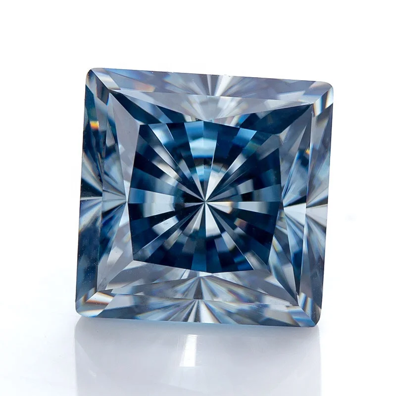 

AY Fancy Vivid Blue Crushed Ice Princess Cut FineJewelry Wholesale Moissanite Diamond Supplier gemstones jewerly bracelet