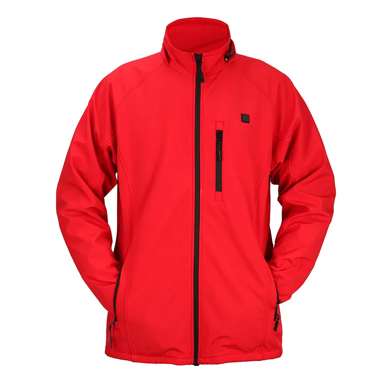 

Waterproof and breathable 100% polyester outdoor warm heating jacket, Red