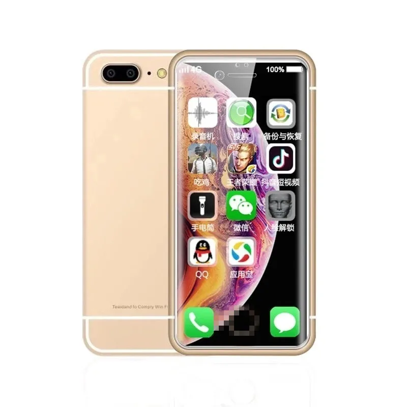 

2020 smallest smartphones L5 4G android mobile phone 2.5 inch HD screen with face recognition dual card double standby