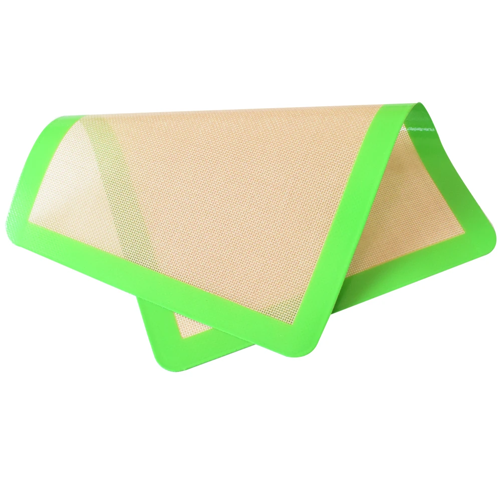 

Dongjian LFGB Certificate Heat Resistant Washable Fiberglass Silicone Baking Mat, Border color can be customzed