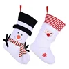 SJ094 soft fleece white tinsel stockings Christmas decorate winter baby's first