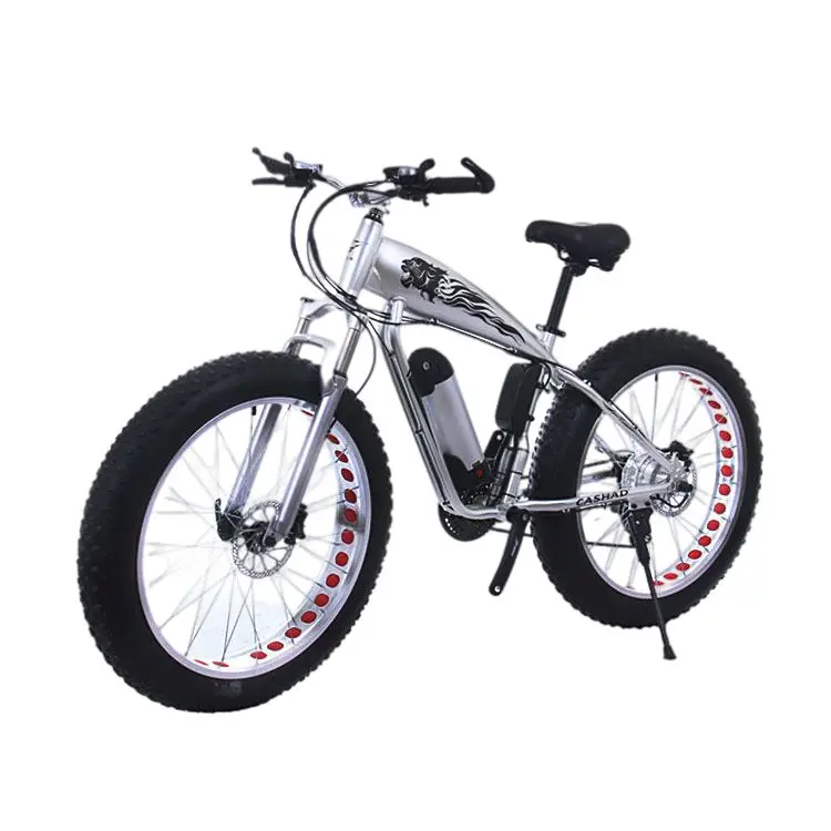 

New Style Electric Bicycle Lithium Aluminum Alloy Wide Tire Mountain Snowmobile electric mountain bike Adult mountain bike