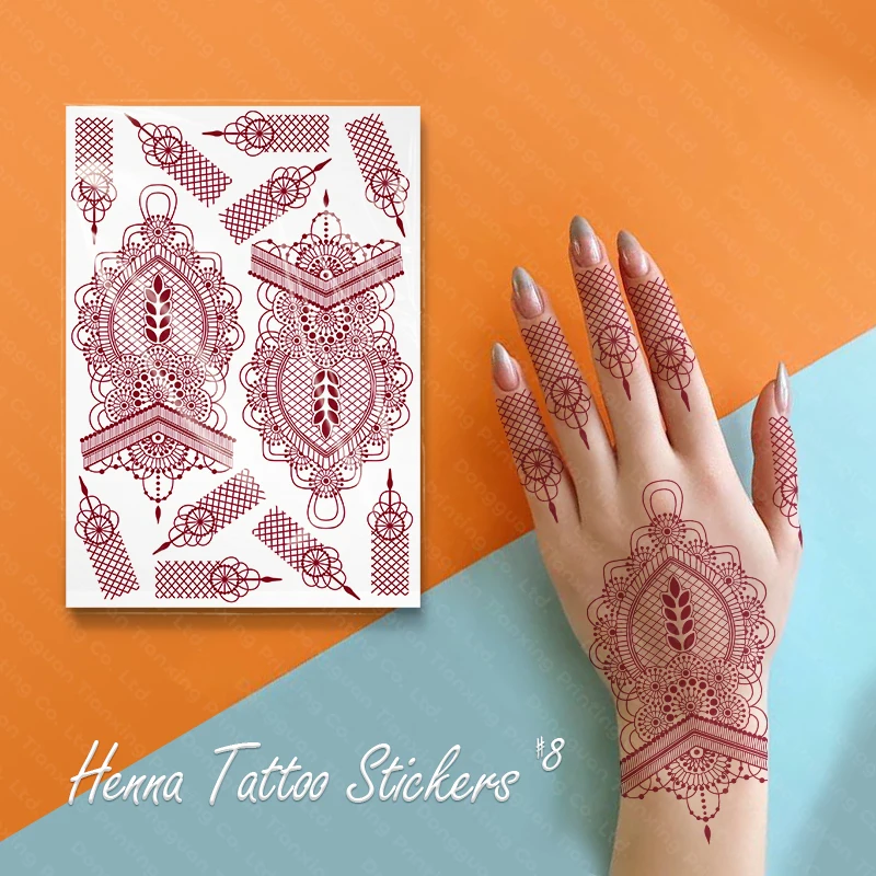 

Stock Available Girl Full Back Hand Waterproof Henna Tattoo Stickers Temporary