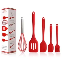 

Kitchen Accessories Chocolate Cake Mixing Butter Spatula Stainless Silicone Baking Utensil Set