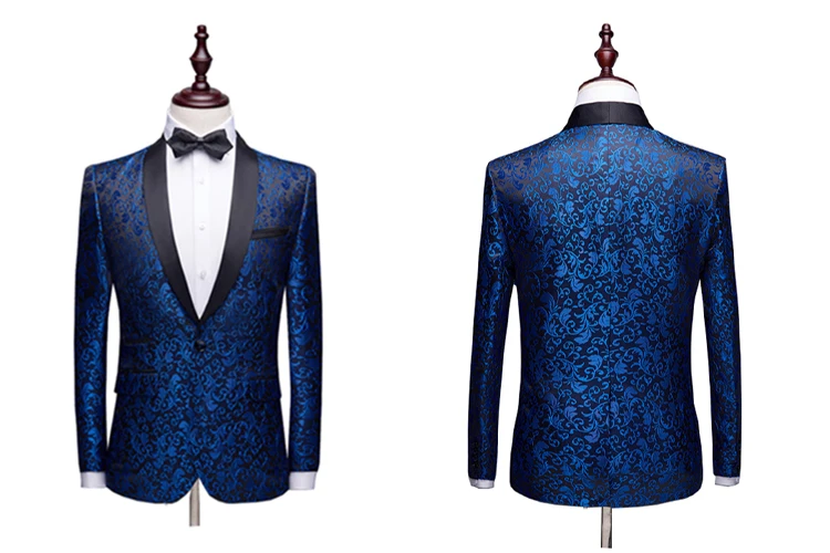 Well Fitted White Black Wedding Party Formal Clothes Man Suits Jacket Trousers Formal Coat Pant Suit Men