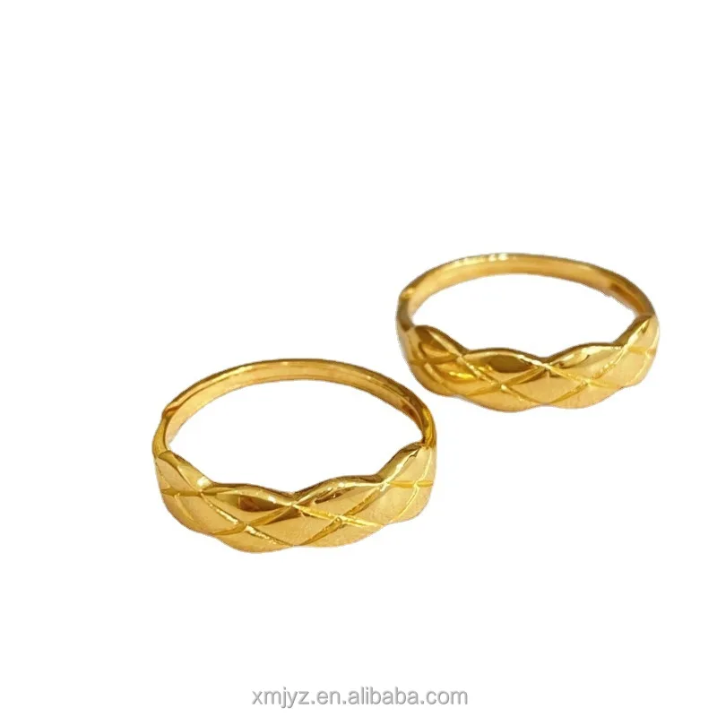 

Certified In Stock Wholesale 5G Gold Smiley Ring New Ring Pure Gold 999 Geometric Pure Gold Amass Fortunes Ring