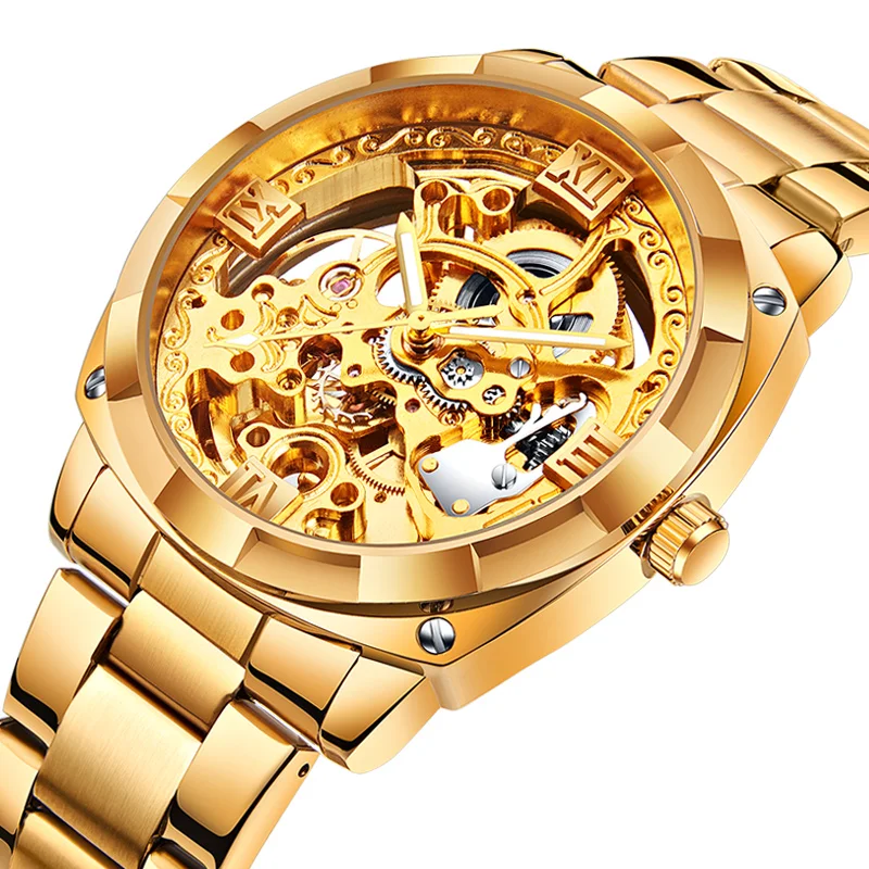 

Luminous steel band men's watch automatic luxury mechanical watch men's mechanical watches