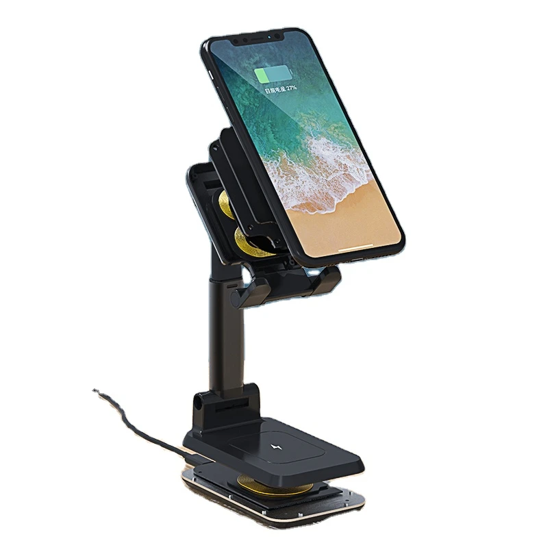 

Universal Adjustable Foldable Wireless Desktop Phone Holder Foldable Desktop Phone Holder, Black