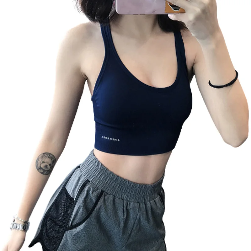 

Ladies padded active fitness workout gym yoga criss cross sports bra women top for girls, 6 colors