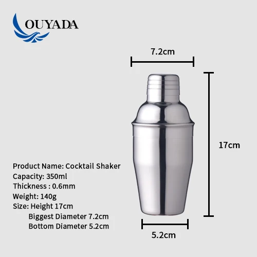 
OUYADA 750ml stainless steel cocktail shaker 