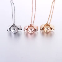 

Vintage Gold Silver Angle Wing Floating Photo Necklace Memory Heart Photo Locket Necklace For Women