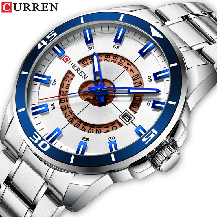 New Style Product CURREN 8359 Man Quartz Chronograph Watch With Luminance & Auto Date Waterproof Watches