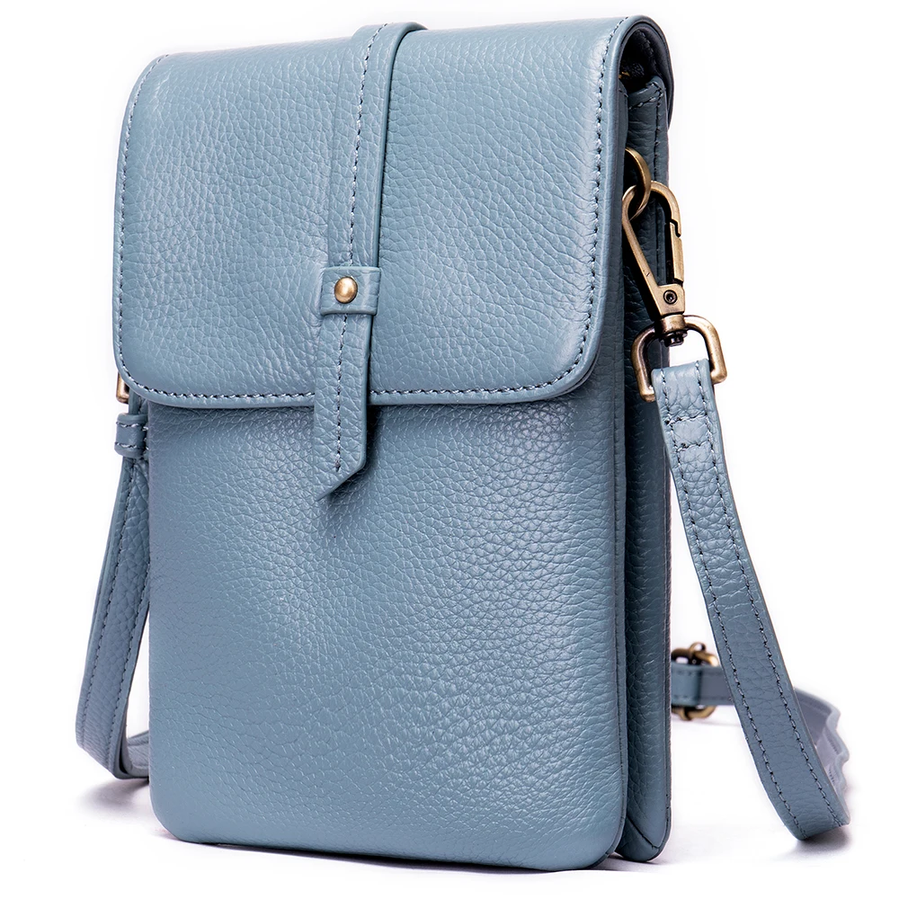 

WESTAL Waterproof 7561 Genuine Vegan Leather Small Purse Wallet Crossbody Mobile phone Bags & cases Bag for women, Black ,green,grey,pink