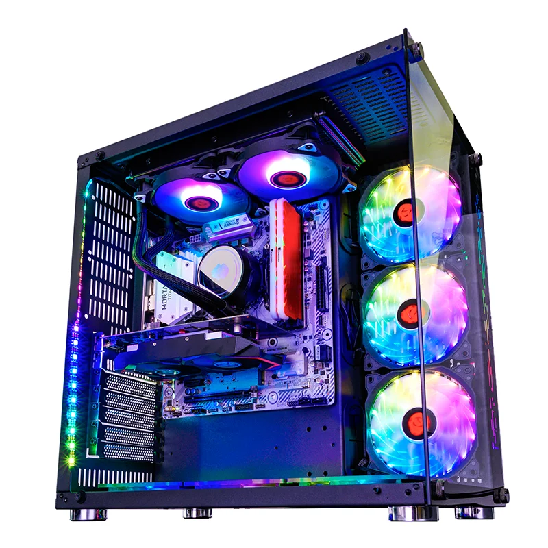 

Full tower ATX/M-ATX Tempered glass PC computer case with factory price