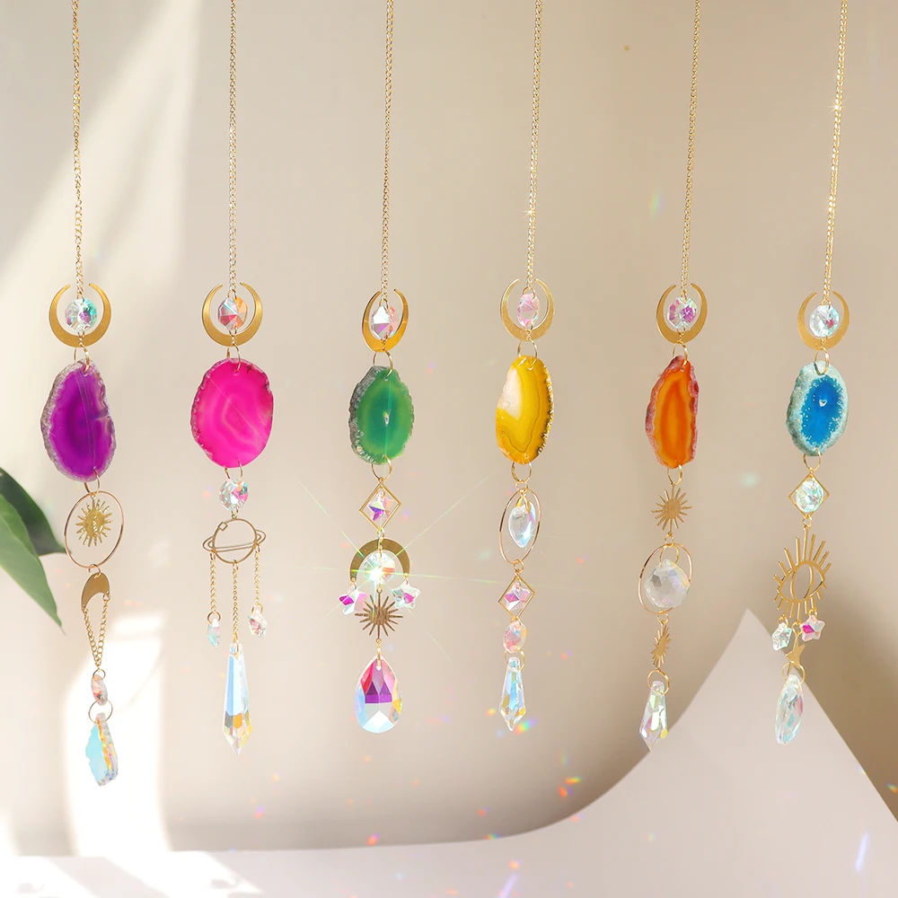 Hot Sale Home Decor Crystal Wind Chime Crystal Suncatcher Wind Hanging Room Garden Decoration