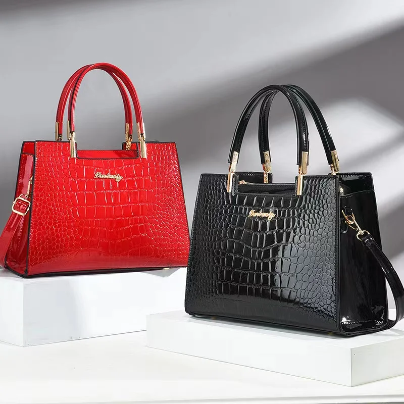 

Classic pu leather bags women handbags ladies shoulder customize tote hand bag luxury