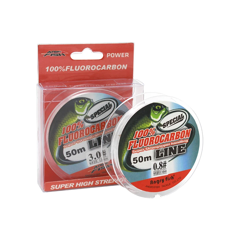 

Wholesale Fluorocarbon Fishing Line 50m Transparent 20-220LB Carbon Fiber high strength line