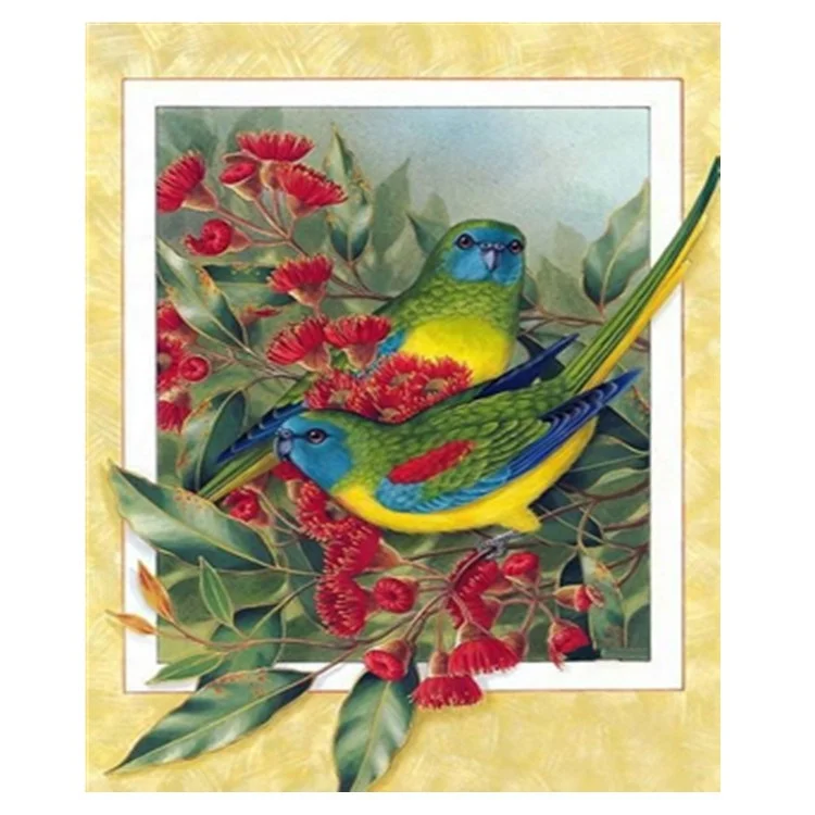 
High Quality Amazon Hot Sales Round 5D Diamond Painting Bird Point Drilling Embroidery Interior Decoration Painting Wholesale 