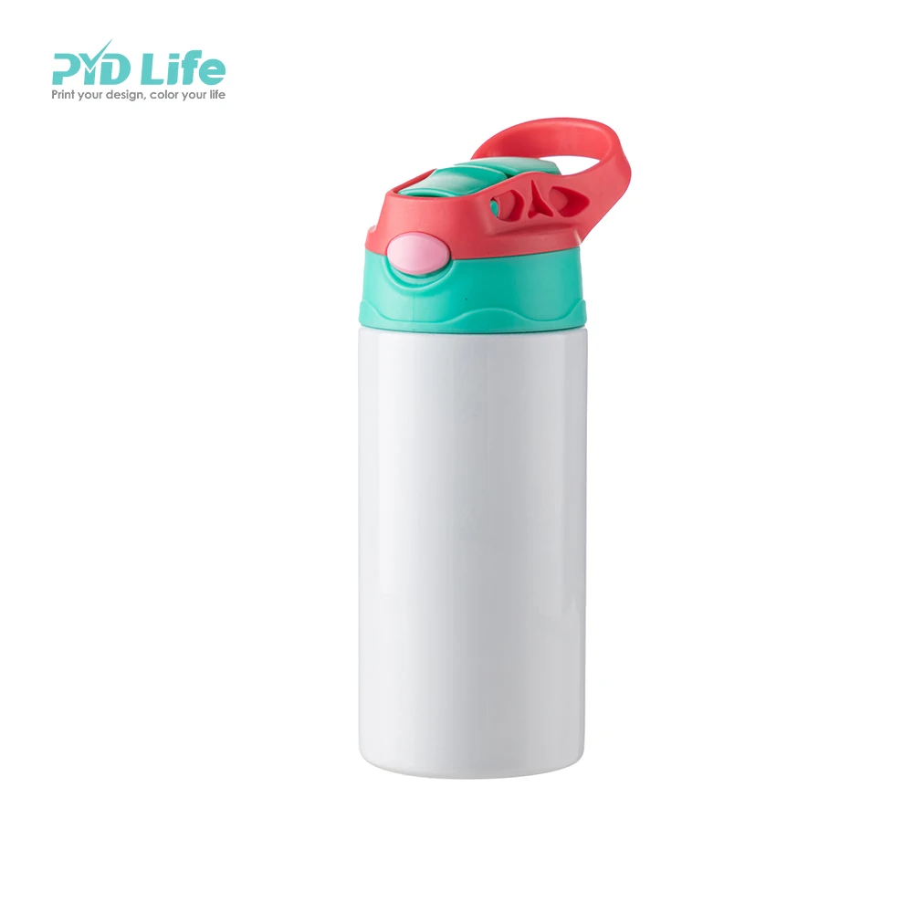 

PYD Life Wholesale 350ml Stainless Steel Double Wall Vacuum Insulated Sublimation Blanks Kids Sippy Water Bottles in Bulk, White