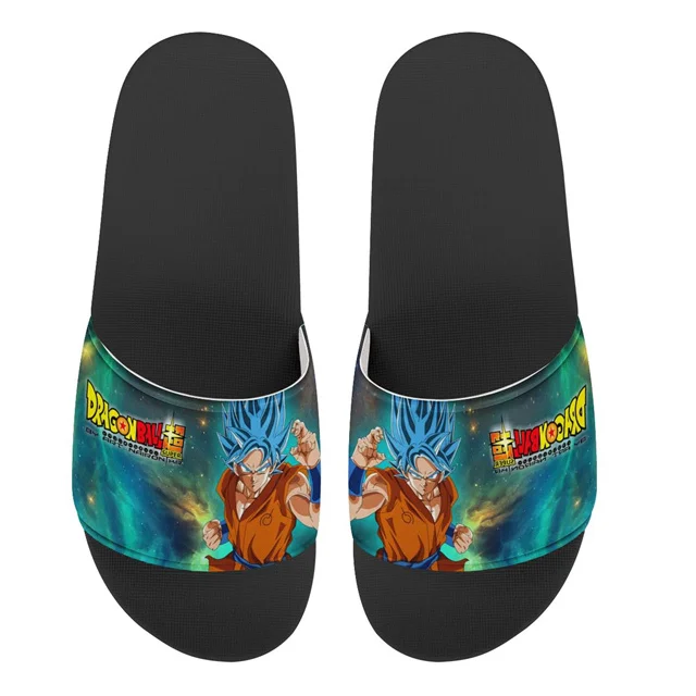 

Men Dragon Ball Custom Pattern Slippers Print Summer Fashion Slide Sandals Outdoor Non-slip Beach Shoes Platform Flip Flops