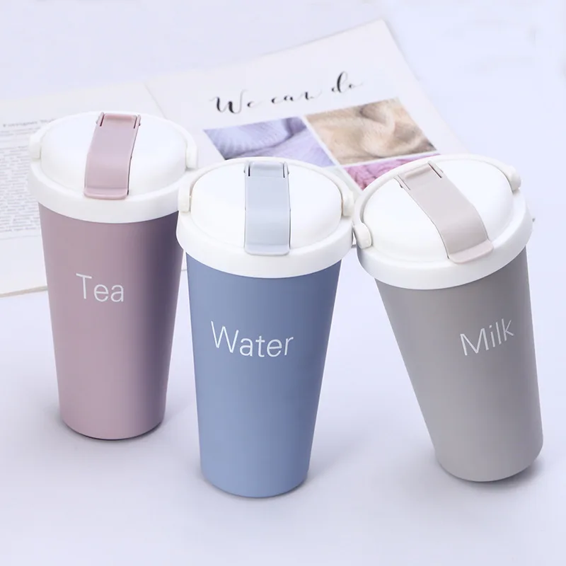 

Feiyou new trendy custom 17oz stainless steel vacuum milk cup eco-friendly portable travel coffee mug with lid and handle, Customized colors acceptable