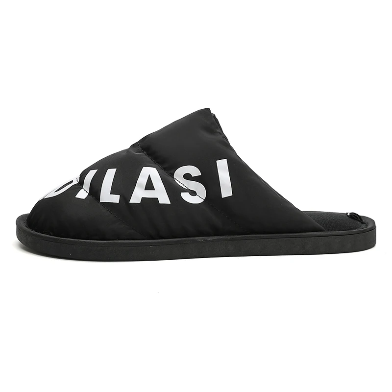 

Wholesale new design winter men's indoor slippers warm home flat slippers, Black,blue,red