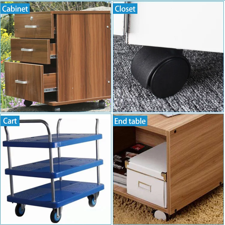 Top Plate Rigid Fixing Caster Wheel Office Chair Caster Furniture