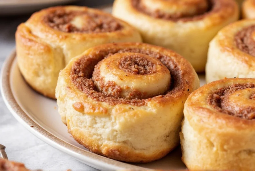 Hands kneading smooth cinnamon roll dough on wooden countertop with flour visible