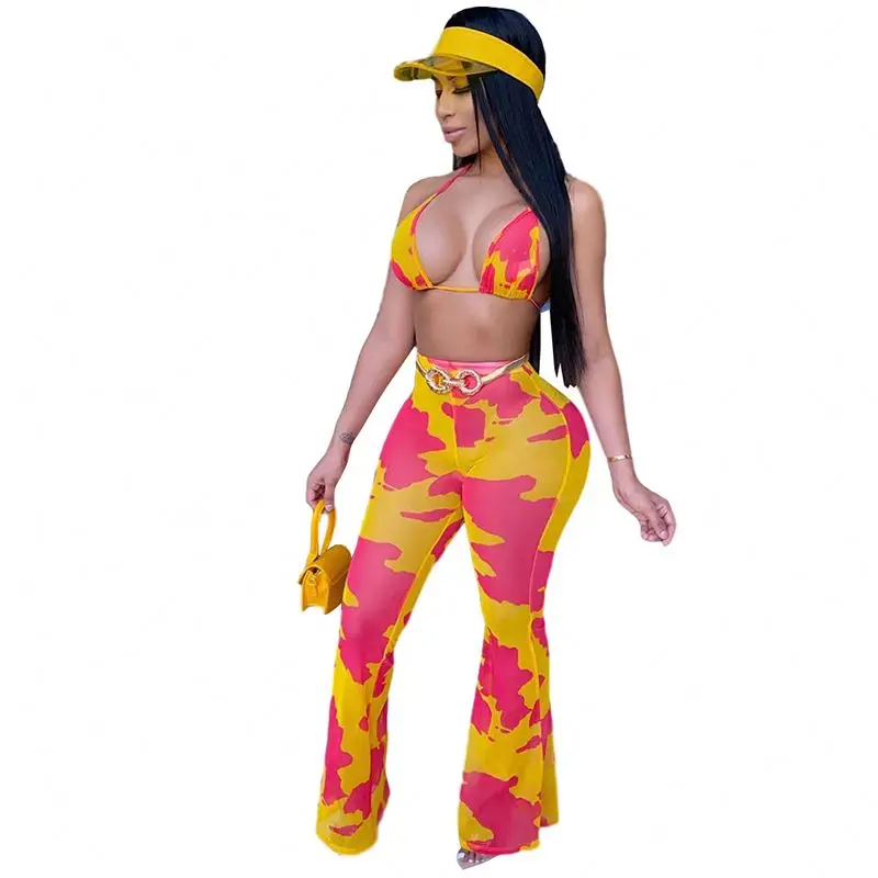 

Fashion Casual Skinny Co Ord Set Women 2 Piece Set Clothing Summer 2021 Printed Bodycon Outfits