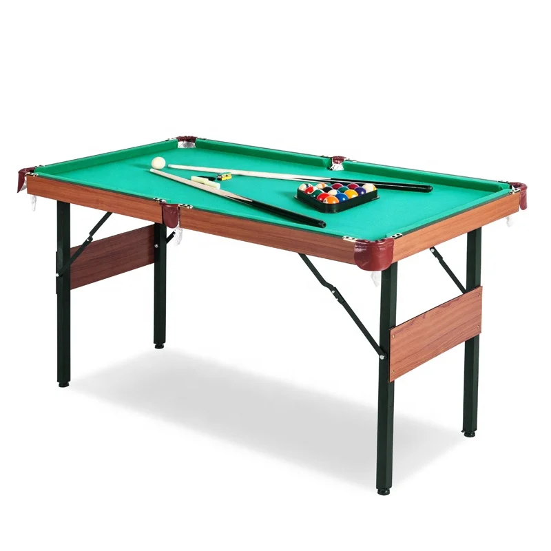 

China Supplier Outlet Indoor Sport 4FT 5FT Options Folding Legs America Nine-Ball Pool Billiard Table For Sale, Difference color choice