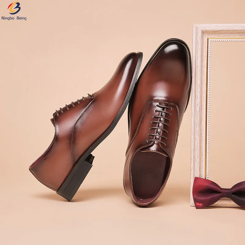 

Good quality genuine leather shoes office business shoes dress shoes men