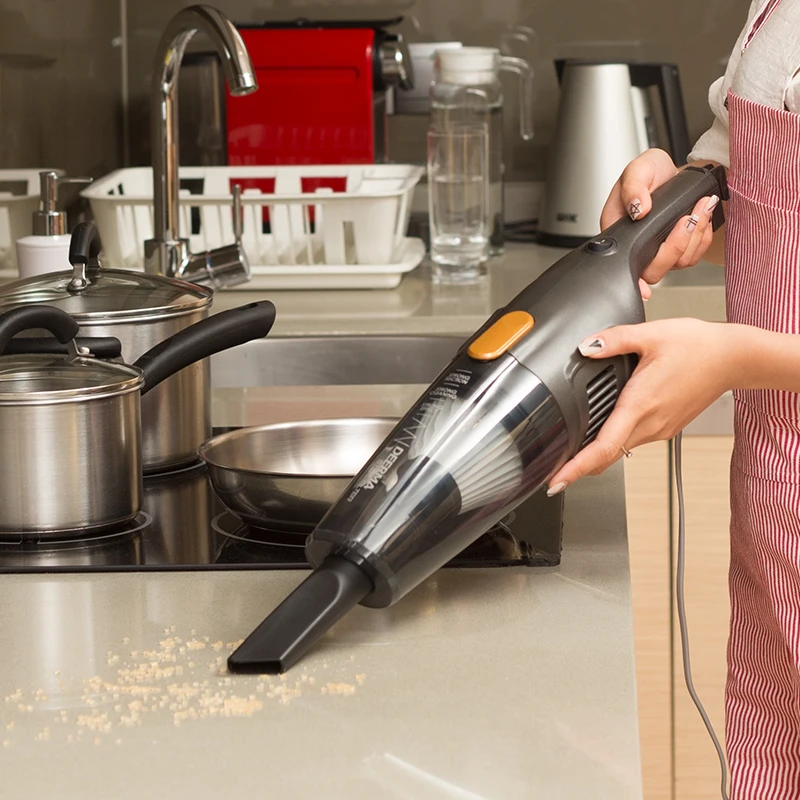 
Deerma DX115C Household Vacuum Cleaner with Mini Handheld Pushrod Cleaner Strong Suction Low Noise 