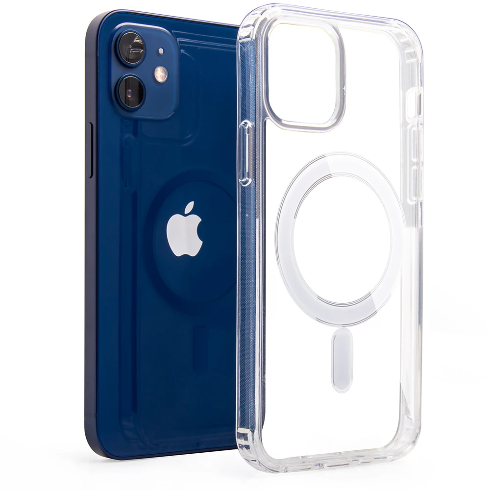 

New Magsafing Charger Case Phone With PU Leather Card Holder For iPhone 12 Mobile Phone Accessories