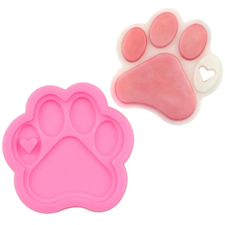

J138 paw tags silicone resin molds silicone chocolate mold sfor DIY, Random