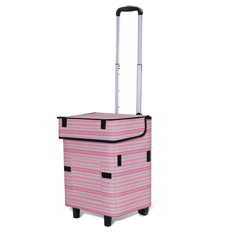 

Aluminum Lightweight Luggage Hand Trolley Reusable Shopping Cart Bags Trolley Shopping Folding Cart, Cusromize